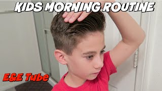 ETHANS MORNING ROUTINE FOR SCHOOL  BOYS HAIR TUTORIAL  EampE TUBE [upl. by Annim]