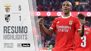 Highlights  Resumo Benfica 51 Vitória SC Liga 2223 25 [upl. by Aiel]