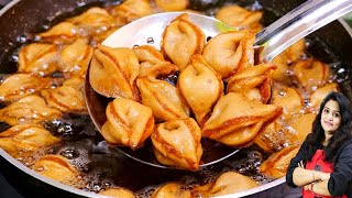 गेहूं केआटे से इतना कुरकुरा नाश्ता जो आपकी चाय का स्वाद बढ़ा दे POTATO Flower Samosa  Samosa Recipe [upl. by Seugirdor]