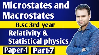 Macrostates and microstates for distinguishable particles BSc 3rd year paper 1  by Dnk sir [upl. by Childers]