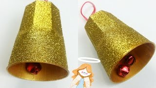 TUTORIAL CAMPANELLA NATALIZIA con un BICCHIERE rIcIcLoDiY [upl. by Diannne800]