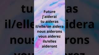 Verbe quotAIDERquot AU FUTUR [upl. by Erfert]