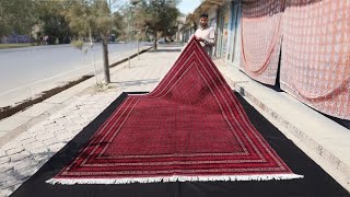 8x11 Red Khoja Roshnai Rug  Handcrafted Luxury from Maymana Afghanistan [upl. by Aneez357]