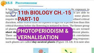 Class 11 BiologyCh15 Part10Photoperiodism amp VernalisationStudy with Farru [upl. by Weisler511]