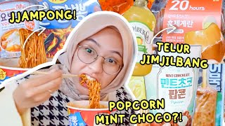 MUKBANG MAKANAN MINIMARKET KOREA 🇰🇷 JJAMPONG TTEOKBOKKI TELUR JIMJILBANG UNIK2 BANGET 😱 [upl. by Laicram]