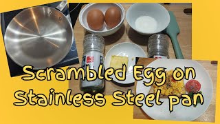 How to cook scrambled Egg on Stainless Steel paneggrecipes stainlesssteelcooking  Episode 33 [upl. by Weatherby453]