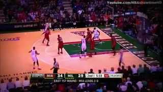 NBA Playoffs 2013 Milwaukee Bucks Vs Miami Heat Highlights April 28 2013 Game 4 [upl. by Dleifniw219]