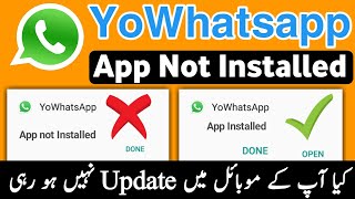 YoWhatsapp Not Installed Problem Solution  Yowhatsapp App Not Installed  How To Update Yowhatsapp [upl. by Martinic4]