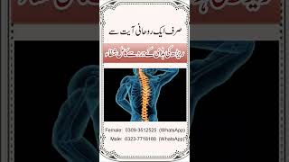 Reedh Ki Haddi Ka Dard  Kamar Dard Ka Rohani Ilaj  Spinal Cord Treatment  Dua Program [upl. by Gibson409]