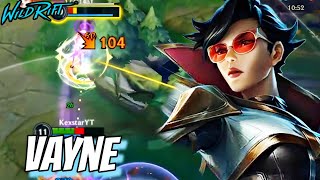 WILD RIFT VAYNE  VAYNE ADC GOT BUFFED   BUILD amp RUNES [upl. by Croteau312]