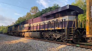 CSX ACL heritage unit trailing and a massive M653 with double DPUs [upl. by Breech]