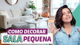 COMO DECORAR E MOBILIAR SALA PEQUENA  DicaDaPâ [upl. by Kask695]