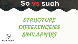 Difference between so and such فروق صعبة [upl. by Enirehtakyram82]