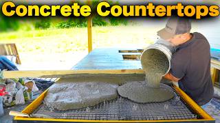 How To Build Concrete Countertops  Outdoor Kitchen Z Counterform DIY [upl. by Theurer]