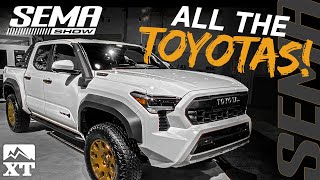 Every Toyota Truck at SEMA 2023  New 2024 Tacoma Tundra and 4Runners [upl. by Melliw]