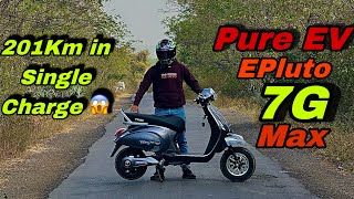 Real Life Range Test of New PURE EV EPLUTO 7G Max  Best Electric Scooter in Low Price in INDIA🇮🇳 [upl. by Ema]