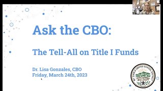 Ask the CBO  The quotTell Allquot on Title I Funds [upl. by Marj]