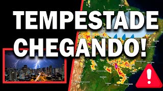 🔴 URGENTE TEMPESTADE CHEGANDO  PREVISÃO DE TEMPESTADES AO VIVO 🔴 ALERTA DE CHUVA [upl. by Woodall]