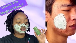 I tried Oneews Green Tea Mask Review Does Pore Cleaner Stick Deep Cleanse Work Eelhoe Check [upl. by Eivod]