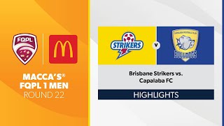 Maccas® FQPL 1 Men R22  Brisbane Strikers vs Capalaba FC Highlights [upl. by Ahern]