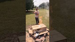 STARTING A FIRE WITH CHLORINE AND BRAKE FLUID shorts shortsfeed shortsvideo fire firestarting [upl. by Fabiola]