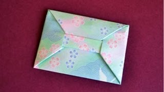 Origami Envelope Instructions wwwOrigamiFuncom [upl. by Airotkciv]