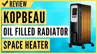 KopBeau 1500W Oil Filled Radiator Space Heater Review [upl. by Kamila]