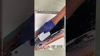 Acrylic pouring Just paint and Water Straight pour Acrylic Pouring Abstract Art Fluid Art ASMR [upl. by Edin]