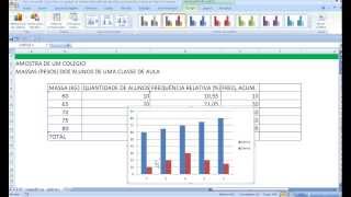 Curso de EXCEL Como criar gráfico de LINHAS FREQUÊNCIA RELATIVA ACUMULADA OGIVA DE GALTON Planilha [upl. by Cassidy]