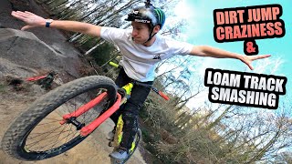 DIRT JUMP MTB CRAZINESS AND LOAM TRACK SMASHING ON ENDURO BIKES [upl. by Nydia]