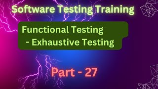 What is Exhaustive Testing   Software Testing  Functional Testing  Manual Testing [upl. by Milburn]