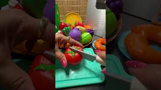 LET’S CUT SOME TOMATO 🍅 ODDLY SATISFYING PLAY short velcro walmart asmr toys [upl. by Detta]