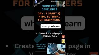 how to Create first html webpage shortfeed short programming html5tutorial [upl. by Eelytsirk]