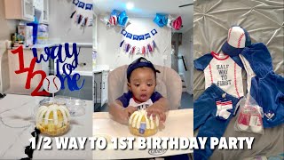 Vlog Averys 12 Way To 1st Birthday Party 6 Month Baseball Themed Party w Family and Friends [upl. by Pass]