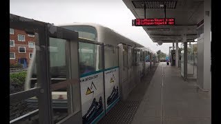 Denmark metro ride from Kastrup to Copenhagen Airport 2X elevator 1X escalator [upl. by Kerekes]