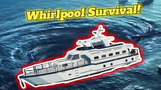 Party Yacht Survives GIANT Whirlpool Storm  Stormworks SInking Ship Survival [upl. by Zimmerman]