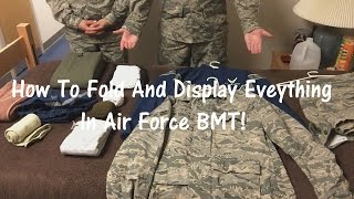 How To Fold amp Display Your Clothes in Air Force BMT [upl. by Euhsoj]