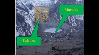 Eskers and moraine LandformsDifference BW Eskers and Moraine [upl. by Honey]