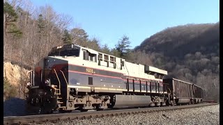 Four NS Trains at Willowton WV December 29 2022 [upl. by Rosalind94]