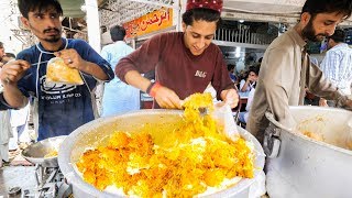 Street Food in Karachi  GOLDEN Chicken Biryani  HALEEM  Pakistani Street Food Tour of Karachi [upl. by Lovell]