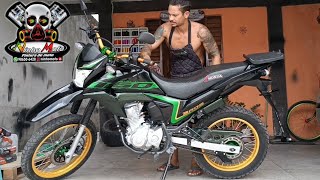 Moto Bros 160 Preta Pintura Personalizada  Ninho Mofo [upl. by Khanna]