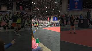 9 Johanellys Ace vs Miami Hype Team at aau junior volleyball championship serve ace [upl. by Reuven]