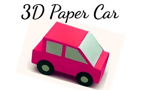 How To Make Easy Paper Toy CAR  3D paper car paper toy car origami car paper folding car [upl. by Telrahc]