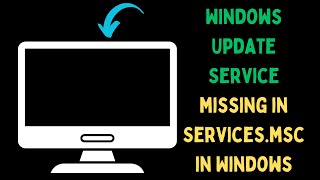 How to Fix Windows Update Service Missing in Servicesmsc in Windows 11 [upl. by Yekram]