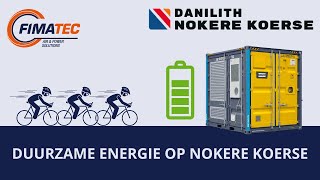 Duurzame energie op Danilith Nokere Koerse│Atlas Copco Energieopslagsysteem [upl. by Nnylarej]