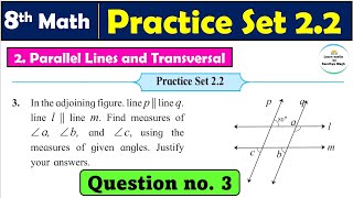 Practice Set 22  Question 3  Class 8 Parallel Lines and Transversal Maharashtra State Board [upl. by Attiuqehs388]