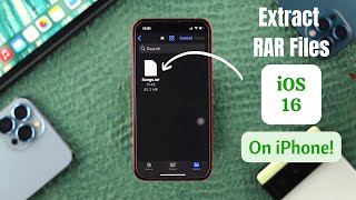 iOS 16 How To Open RAR Files On iPhone Extract RAR [upl. by Sinnek]