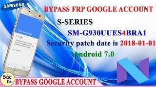 How To Bypass FRP Google Account S  Series S7 SMG930U Android 70 Security Level 4 [upl. by Eillat283]