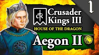 NEW HOUSE OF THE DRAGON Crusader Kings 3 Game of Thrones Dance of the Dragons Aegon II 1 [upl. by Arlyne]