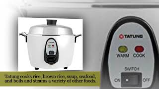 Tatung – TAC10G SF – 10 Cup Rice Cooker – White Aluminum Cook Pot [upl. by Juanita]